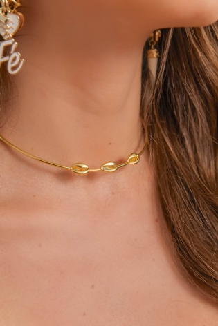CHOKER BUZIOS DOURADO