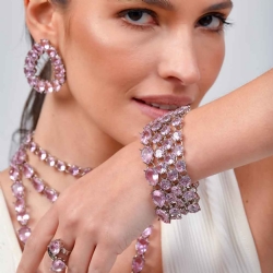 MAXI PULSEIRA PEDRA LAPIDADA CANDY PINK