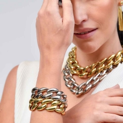PULSEIRA POLISHED PRATEADA ELOS
