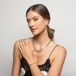 BRINCO LOVER CRISTAL DOURADO P